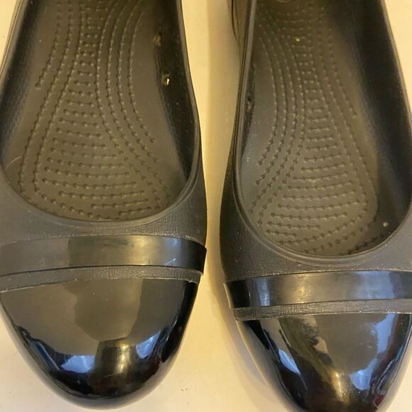 Crocs cap toe ballet flats size 9 black - Picture 7 of 7